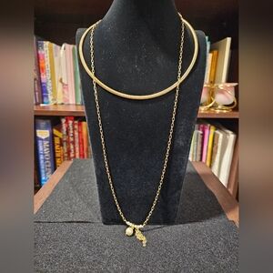 Vince camuto goldtone necklace with pearl accents